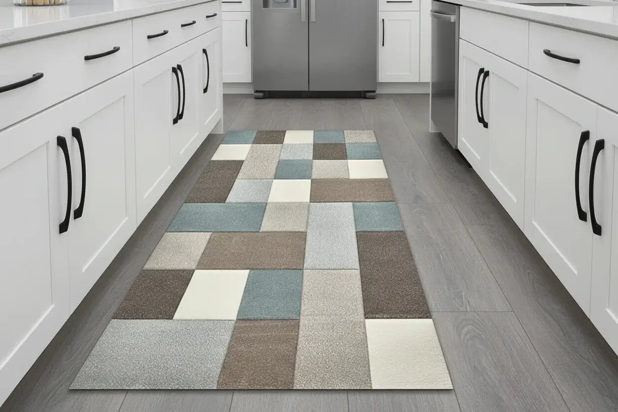 Tapis Lavable Décoratif Motif Persan | Antidérapant Cuisine