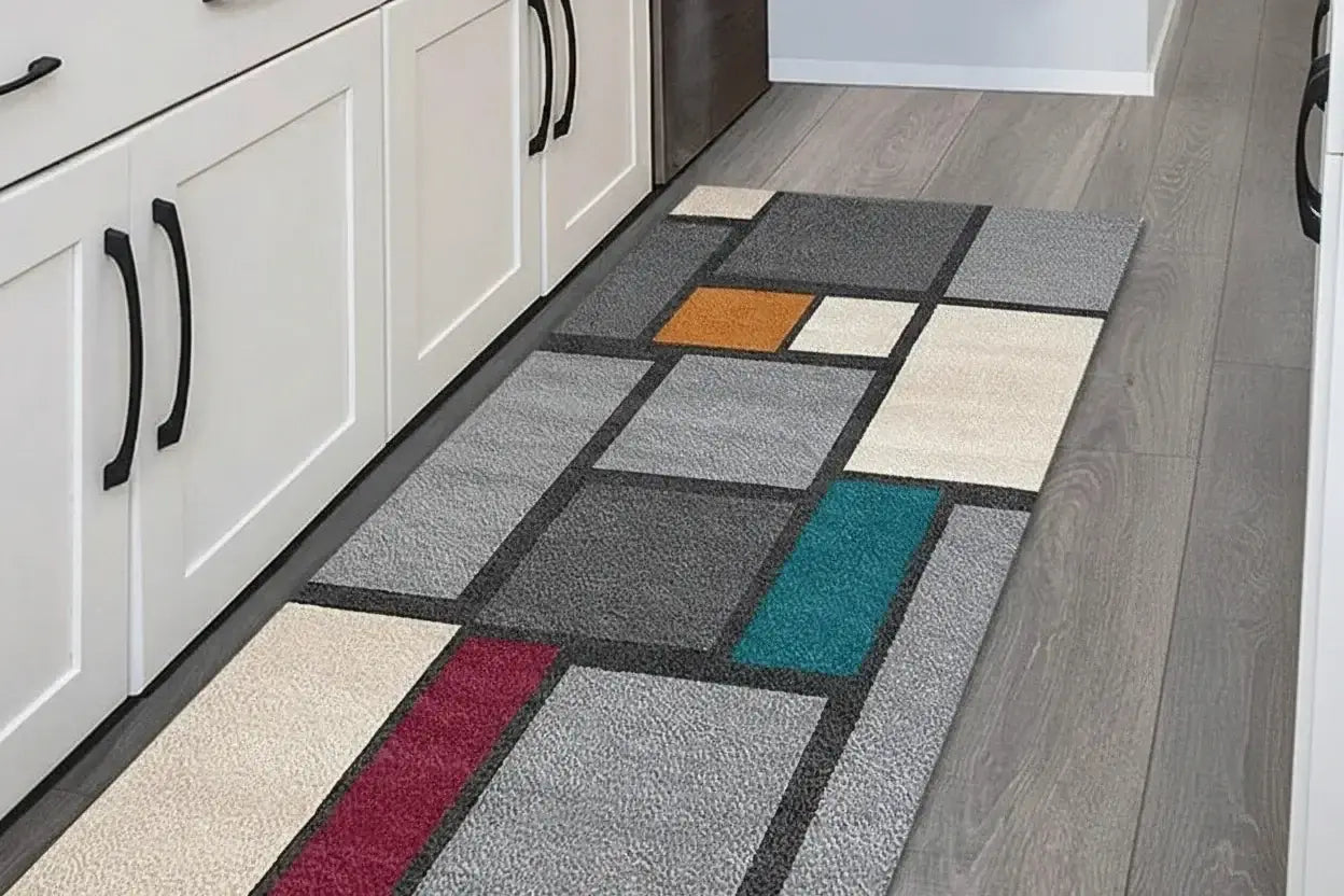 Tapis Lavable Décoratif Motif Persan | Antidérapant Cuisine design
