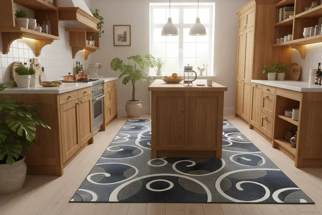 Tapis Long Cuisine Antidérapant | Runner Moderne Résistant design