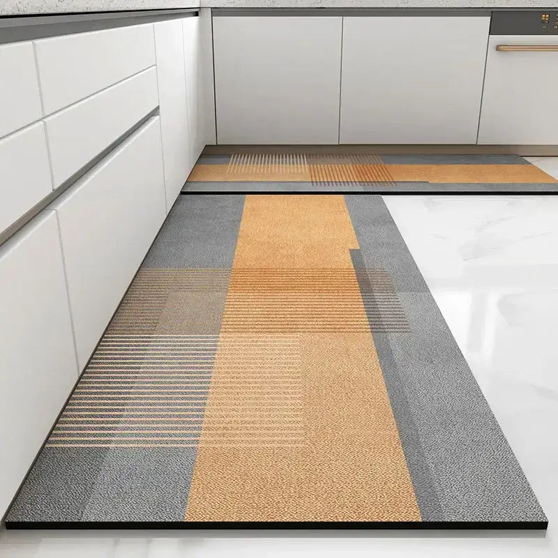 Tapis de Cuisine Devant Évier – Vinyle Imperméable & Design Graphique confort